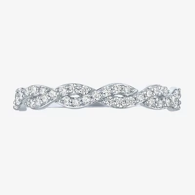 (G-H / I1-I2) Womens 1/4 CT. T.W. Lab Grown White Diamond 10K Gold Band