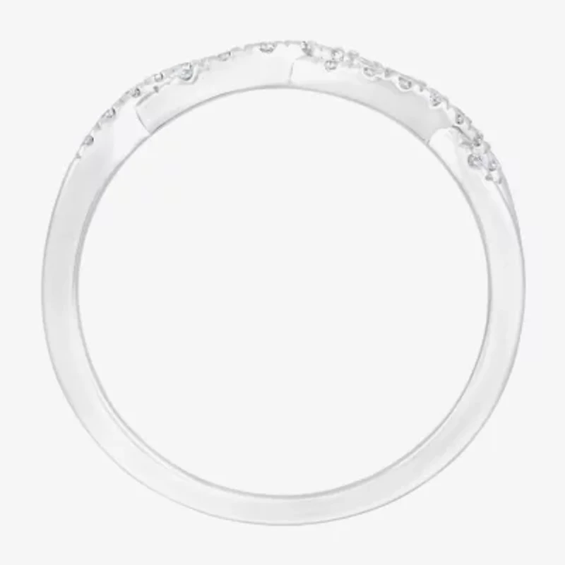 (G / Si2) Womens 1/4 CT. T.W. Lab Grown White Diamond 10K Gold Wedding Band