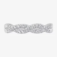 (G / Si2) Womens 1/4 CT. T.W. Lab Grown White Diamond 10K Gold Wedding Band
