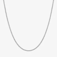 Yes, Please! Womens White Sapphire Sterling Silver 14 Inch Tennis Necklace