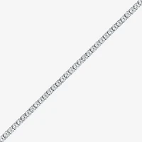 Yes, Please! Womens White Sapphire Sterling Silver 14 Inch Tennis Necklace