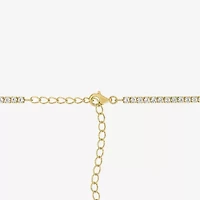 Yes, Please! Womens White Sapphire Sterling Silver 14 Inch Tennis Necklace