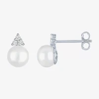 Yes, Please! Womens White Cultured Freshwater Pearl Sterling Silver 2-pc. Jewelry Set