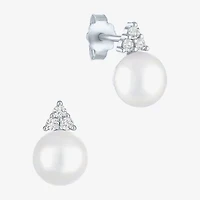 Yes, Please! Womens White Cultured Freshwater Pearl Sterling Silver 2-pc. Jewelry Set