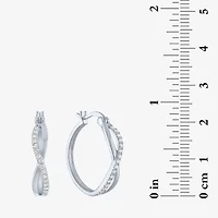 Yes, Please! Lab Created White Sapphire Hoop Earrings