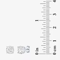 Yes, Please! Womens Lab Created White Sapphire Sterling Silver 2 Pair Earring Set