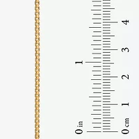 Made in Italy Womens 24K Gold Over Silver 20 Inch Box Chain Necklace