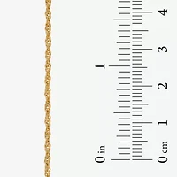 Made in Italy Womens 24K Gold Over Silver 18 Inch Singapore Chain Necklace