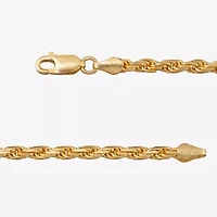Made in Italy Mens 24K Gold Over Silver 24 Inch Rope Chain Necklace