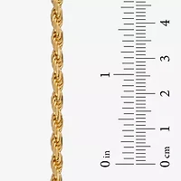 Made in Italy Mens 24K Gold Over Silver 24 Inch Rope Chain Necklace