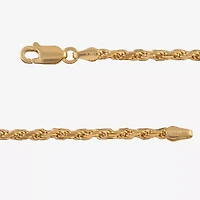 Made in Italy Womens 24K Gold Over Silver 18 Inch Rope Chain Necklace