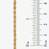 Made in Italy Womens 24K Gold Over Silver 18 Inch Rope Chain Necklace
