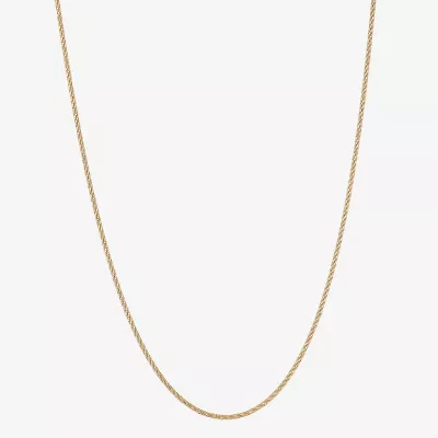 Made in Italy Womens 24K Gold Over Silver 24 Inch Link Chain Necklace