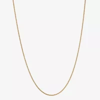 Made in Italy Womens 24K Gold Over Silver 24 Inch Link Chain Necklace