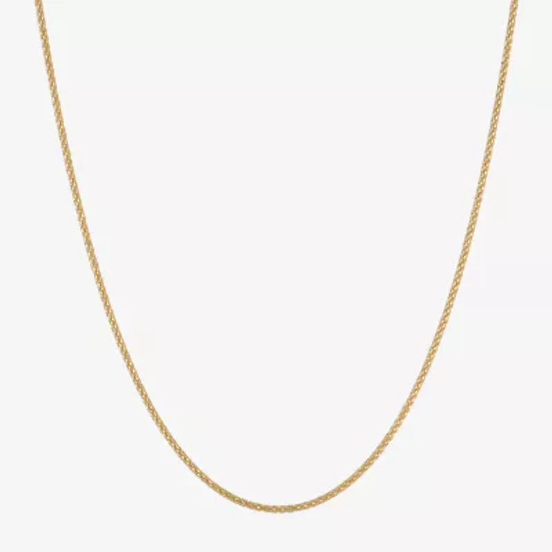 Made in Italy Womens 24K Gold Over Silver 18 Inch Link Chain Necklace