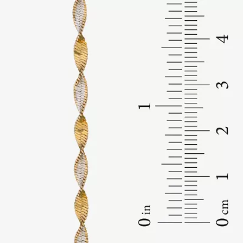 Made in Italy Womens 24K Gold Over Silver 18 Inch Link Chain Necklace