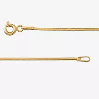 Made in Italy Womens 24K Gold Over Silver 20 Inch Snake Chain Necklace
