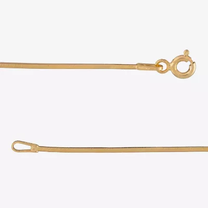 Made in Italy Womens 24K Gold Over Silver 16 Inch Snake Chain Necklace