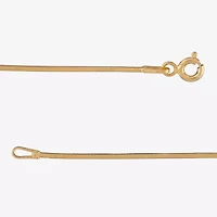 Made in Italy Womens 24K Gold Over Silver 16 Inch Snake Chain Necklace