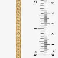 Made in Italy Womens 24K Gold Over Silver 18 Inch Herringbone Chain Necklace