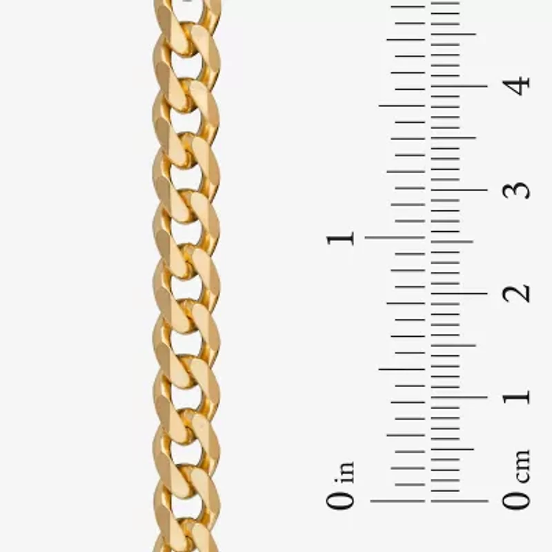 Made in Italy Mens 24K Gold Over Silver 24 Inch Curb Chain Necklace