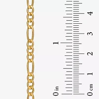 Made in Italy Mens 24K Gold Over Silver 24 Inch Figaro Chain Necklace