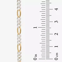 Made in Italy Womens 24K Gold Over Silver 20 Inch Figaro Chain Necklace