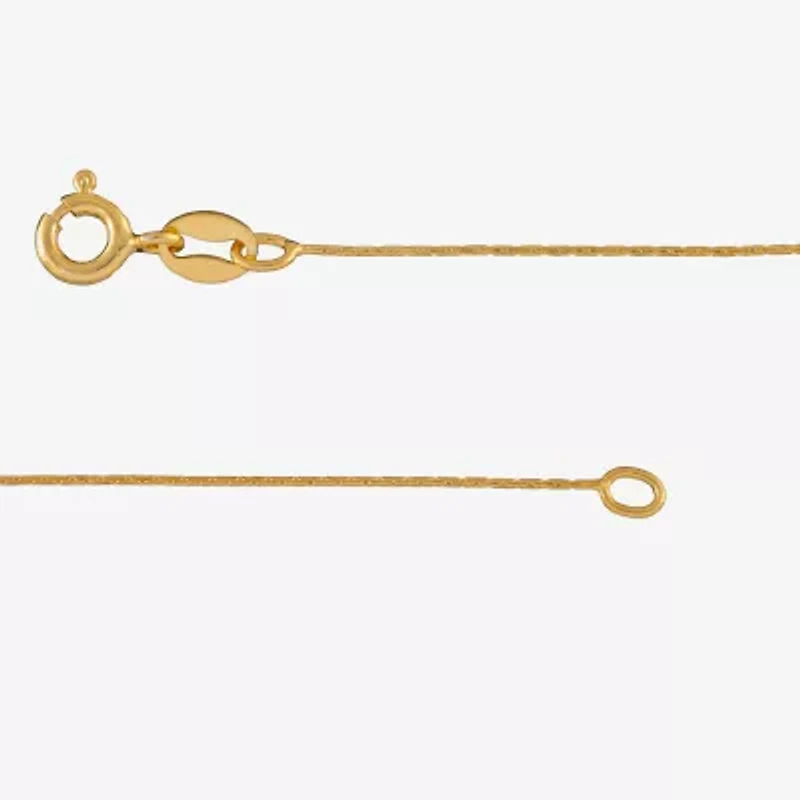 Made in Italy Womens 24K Gold Over Silver 18 Inch Fashion Chain Necklace