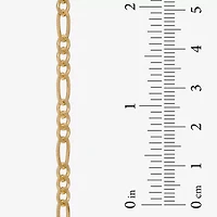 Made in Italy Womens 24K Gold Over Silver 18 Inch Figaro Chain Necklace