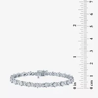 (G-H/ I1-I2) Womens 1/2 CT. T.W. Lab Grown White Diamond Sterling Silver 7.25 Inch Tennis Bracelet