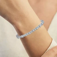 (G-H/ I1-I2) Womens 1/2 CT. T.W. Lab Grown White Diamond Sterling Silver 7.25 Inch Tennis Bracelet