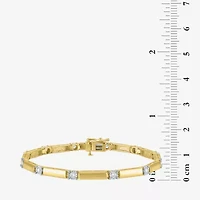 (G-H/ I1-I2) Womens 1/2 CT. T.W. Lab Grown White Diamond 14K Gold Over Silver Sterling Silver 7.25 Inch Tennis Bracelet