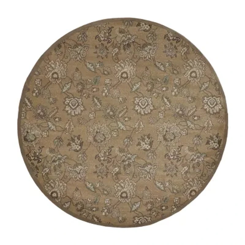 Pisa Floral Traditional Indoor Round Area Rug