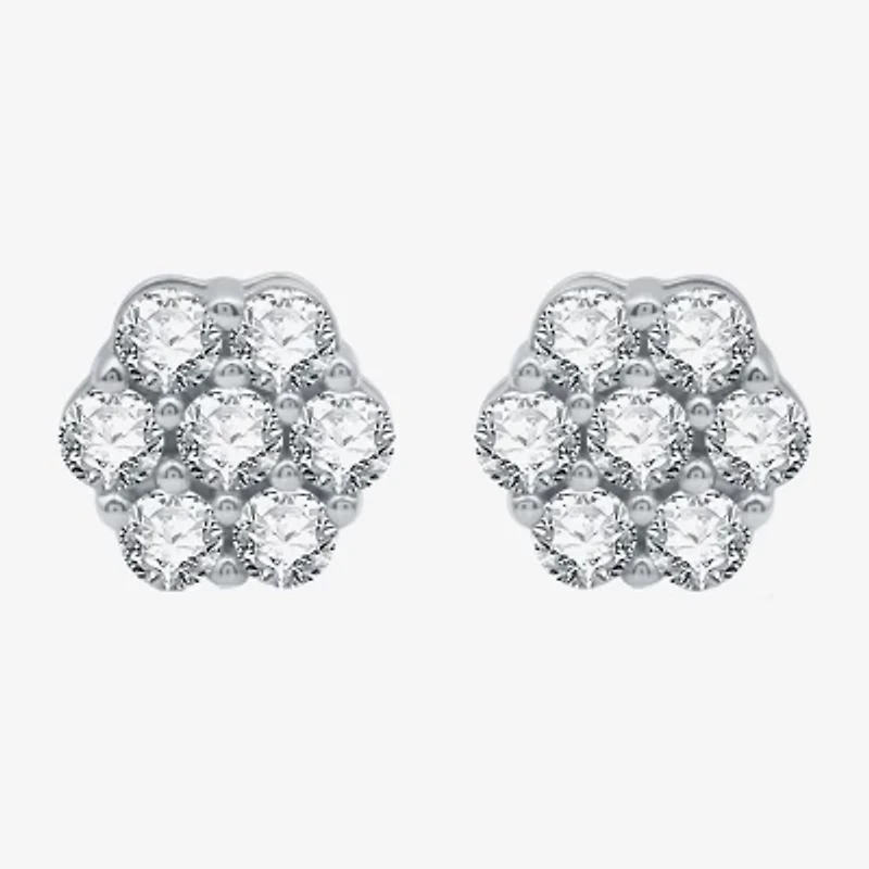 Diamond Blossom 1 CT. T.W. Natural White Diamond 8.7mm Stud Earrings