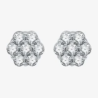 Diamond Blossom 1 CT. T.W. Natural White Diamond 8.7mm Stud Earrings