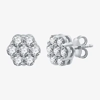 Diamond Blossom 1 CT. T.W. Natural White Diamond 8.7mm Stud Earrings