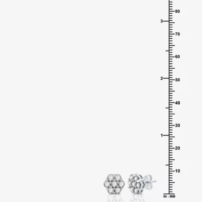 Diamond Blossom 1 CT. T.W. Natural White Diamond 8.7mm Stud Earrings