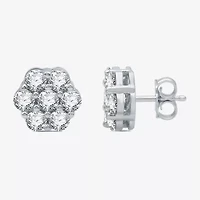 Diamond Blossom 1 CT. T.W. Natural White Diamond 8.7mm Stud Earrings
