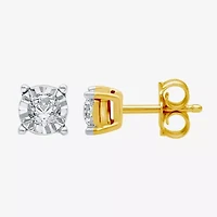 1/6 CT. T.W. Natural White Diamond 5.6mm Sterling Silver Stud Earrings