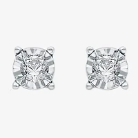 1/6 CT. T.W. Natural White Diamond Sterling Silver 5.6mm Round Stud Earrings