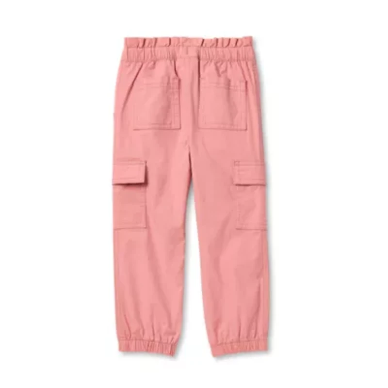 Okie Dokie Toddler & Little Girls Drawstring Waist Cuffed Loose Fit Jogger Pant