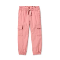 Okie Dokie Toddler & Little Girls Drawstring Waist Cuffed Loose Fit Jogger Pant