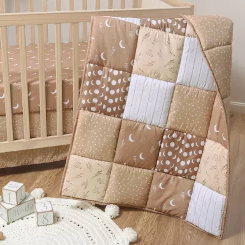 The Peanutshell Boho Celestial 3-pc. Crib Bedding Set