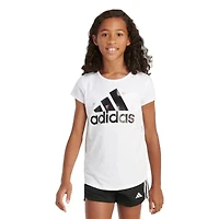 adidas Big Kid Girls Crew Neck Short Sleeve Regular Fit Graphic T-Shirt
