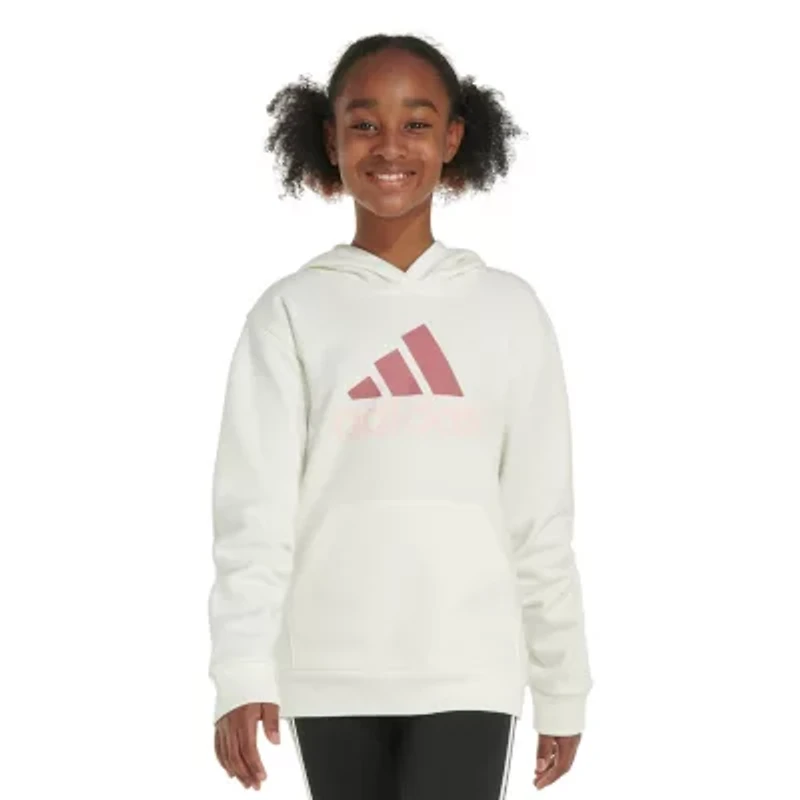 adidas Big Kid Girls Long Sleeve Fleece Active Hoodie