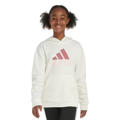 adidas Big Kid Girls Long Sleeve Fleece Active Hoodie