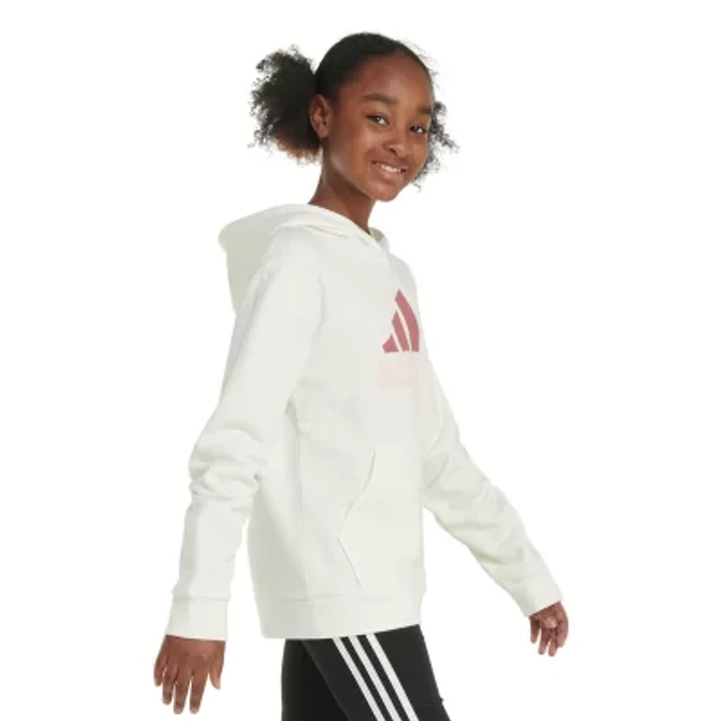 adidas Big Kid Girls Long Sleeve Fleece Active Hoodie