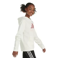 adidas Big Kid Girls Long Sleeve Fleece Active Hoodie