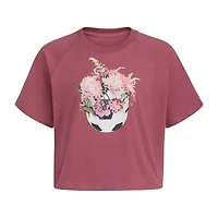 adidas Big Kid Girls Crew Neck Short Sleeve Regular Fit Graphic T-Shirt