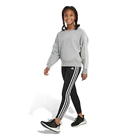 adidas Big Kid Girls Crew Neck Fleece Embroidered Long Sleeve Sweatshirt